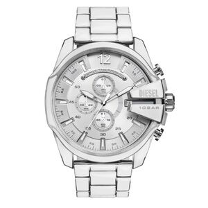 Diesel Mega Chief White & Stainless Steel Chronograph Watch DZ4660